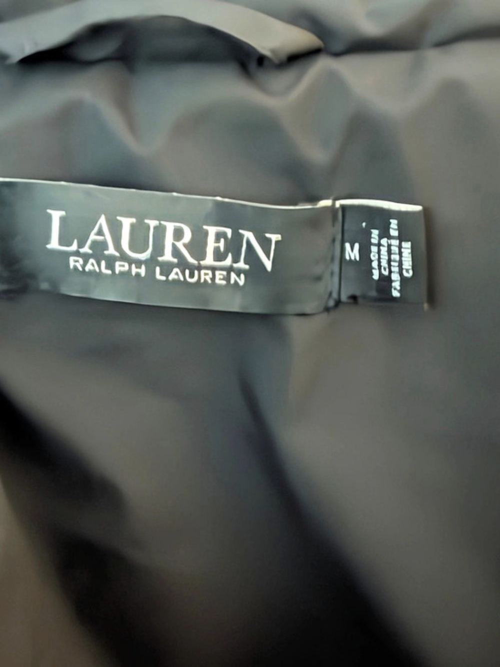 Lauren Ralph Lauren Black Puffer Jacket Size Medium Like New - Picture 7 of 7